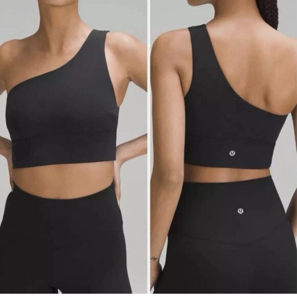 Lululemon Align Asymmetrical Bra Light Support, A/B Cup in Black, Size 8 - Picture 3 of 3